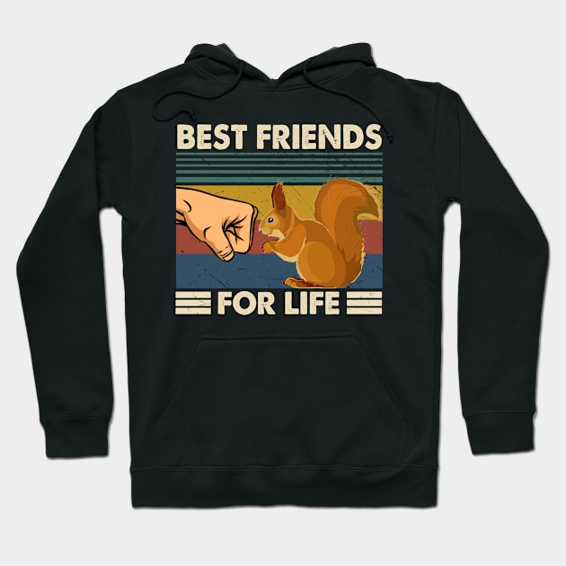 Scurry and Snuggle Chipmunk Best Friends For Life Tee Extravaganza Hoodie by Kevin Jones Art